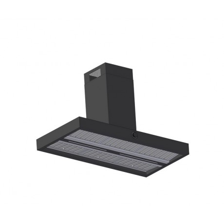 AIRFORCE Vis Boxy Island AN/A/120 120cm Μαύρο Απορροφητήρας Εντοιχιζόμενος Νησίδα